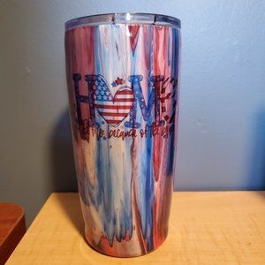 Home of the Free Because of the Brave 20oz stainless steel tumbler